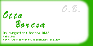 otto borcsa business card